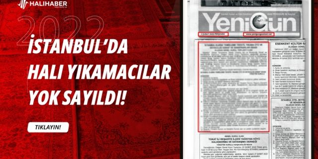 İstanbul'da Halı Yıkamacılar Yok Sayıldı!
